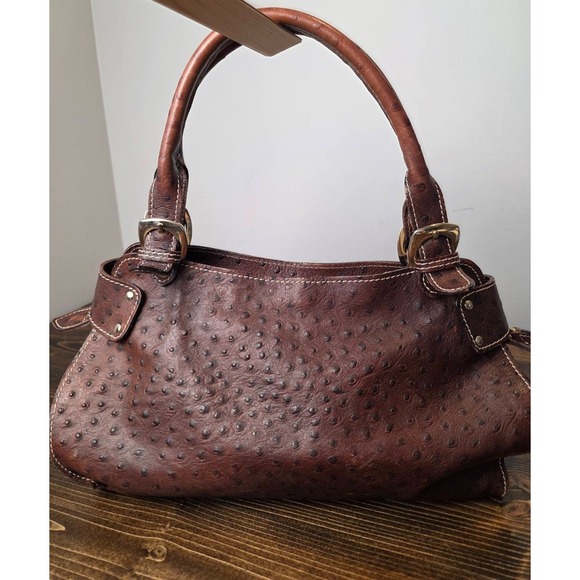 Claudia Firenze Brown Leather Handbag /Shoulder Bag Purse Italy - Picture 2 of 16